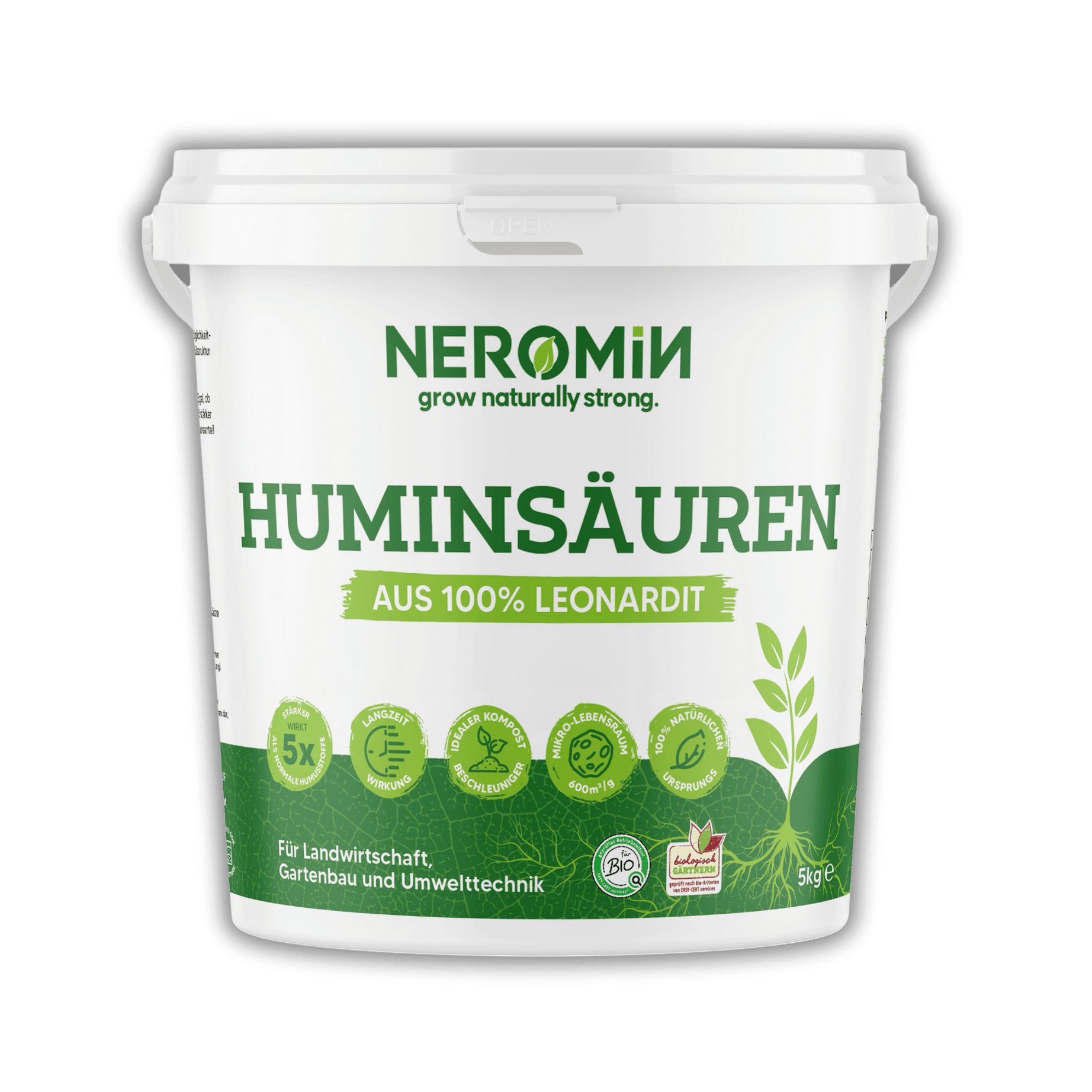 4-Pack (20 Liter) - NEROMIN - Huminsäuren aus 100% Leonardit (4x5 Liter)