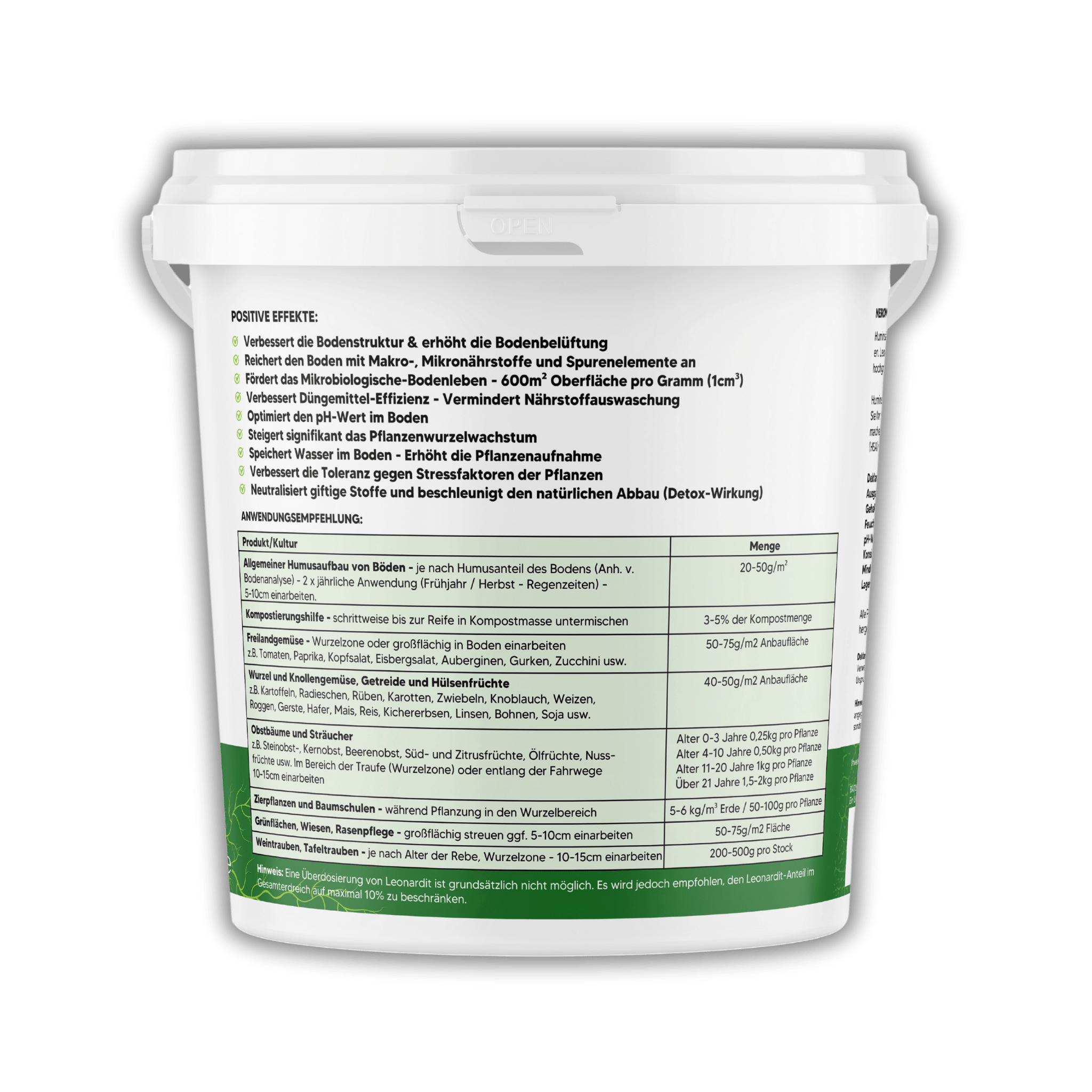 2-Pack (10 Liter) - NEROMIN - Huminsäuren aus 100% Leonardit (2x5 Liter)