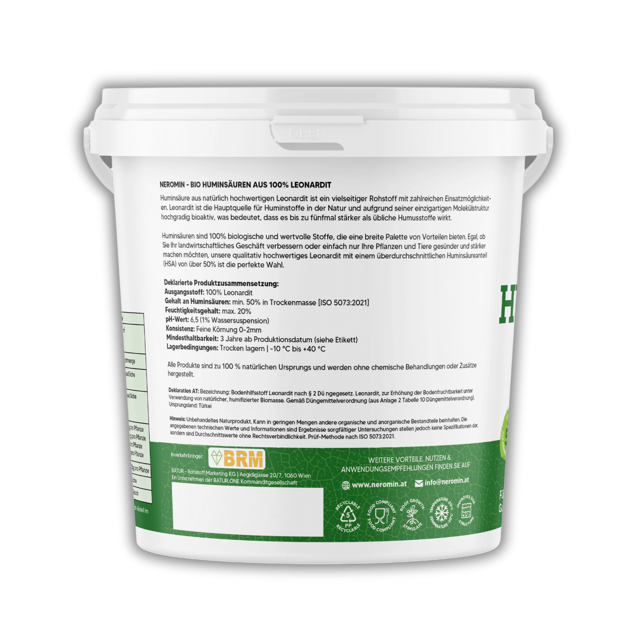 2-Pack (10 Liter) - NEROMIN - Huminsäuren aus 100% Leonardit (2x5 Liter)